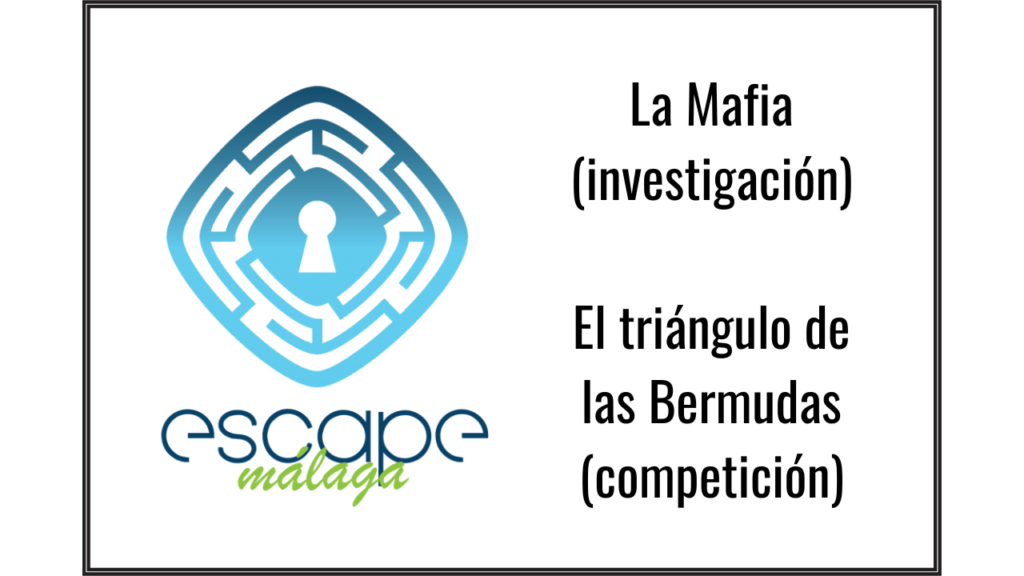 Logo de Escape Málaga y nombre de las salas actualmente abiertas